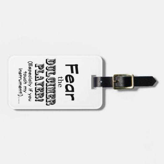 Vrees de speler van de Dulcimer Bagagelabel (Voorkant horizontaal)