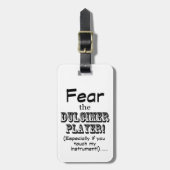 Vrees de speler van de Dulcimer Bagagelabel (Voorkant verticaal)