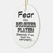 Vrees de speler van de Dulcimer Keramisch Ornament (Links)