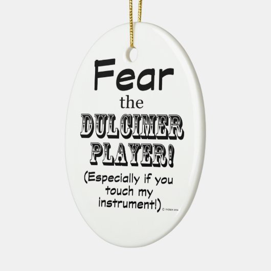 Vrees de speler van de Dulcimer Keramisch Ornament (Links)