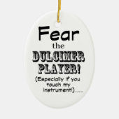 Vrees de speler van de Dulcimer Keramisch Ornament (Voorkant)