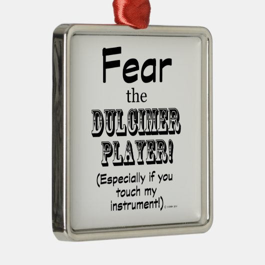 Vrees de speler van de Dulcimer Metalen Ornament (Rechts)