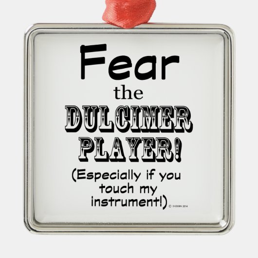 Vrees de speler van de Dulcimer Metalen Ornament (Voorkant)