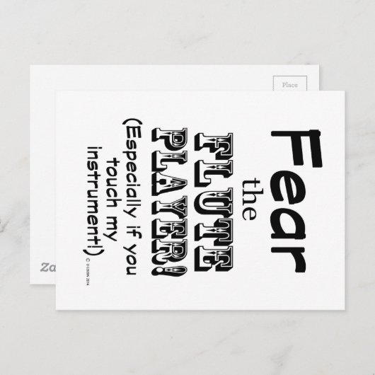 Vrees de Speler van de Vloeiing Briefkaart (Voorkant / Achterkant)