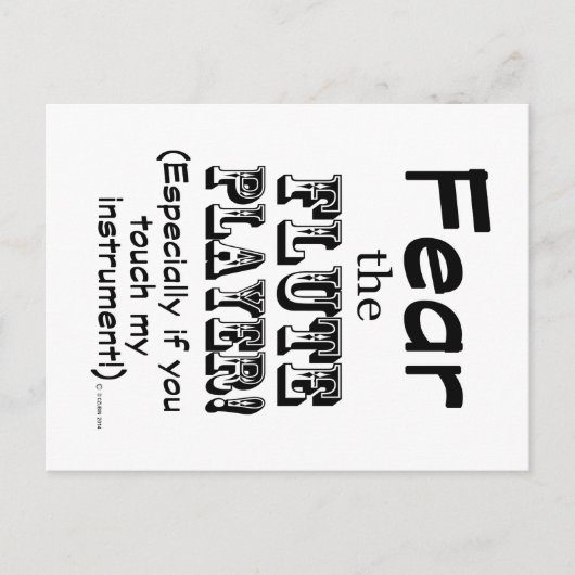 Vrees de Speler van de Vloeiing Briefkaart (Voorkant)