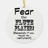 Vrees de Speler van de Vloeiing Keramisch Ornament (Voorkant)