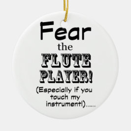 Vrees de Speler van de Vloeiing Keramisch Ornament