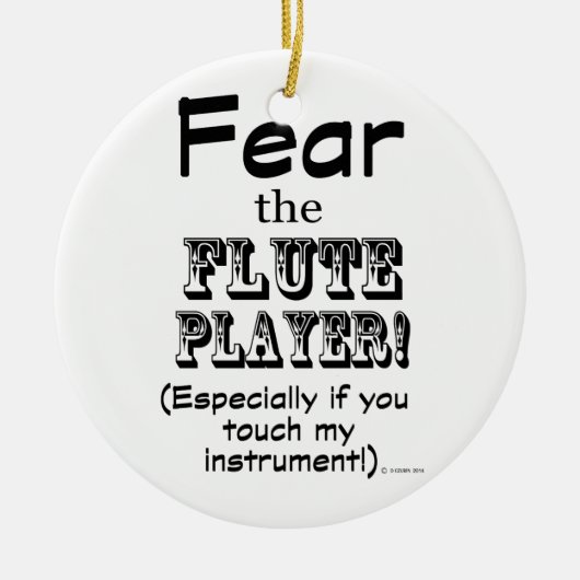 Vrees de Speler van de Vloeiing Keramisch Ornament (Voorkant)