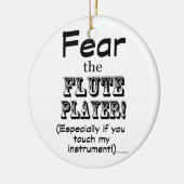 Vrees de Speler van de Vloeiing Keramisch Ornament (Links)