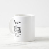 Vrees de Speler van de Vloeiing Koffiemok (Voorkant links)