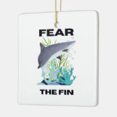 Vrees de vinhaai keramisch ornament (Links)