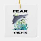 Vrees de vinhaai keramisch ornament (Voorkant)