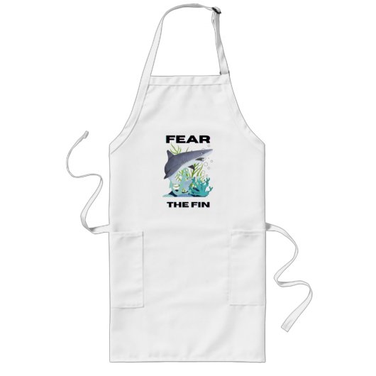 Vrees de vinhaai lang schort (Voorkant)