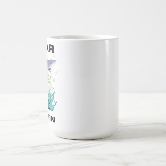 Vrees de vinhaai magische mok (Midden)