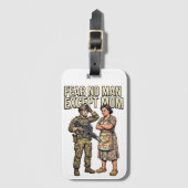 Vrees Geen Man Behalve Mama Militaire 01 Bagagelabel (Voorkant (verticaal))
