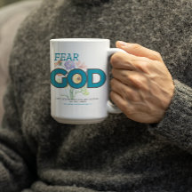 Vrees God met een boeket bloemen