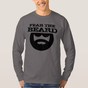 Vrees het baard shirt voor mannelijke mannen