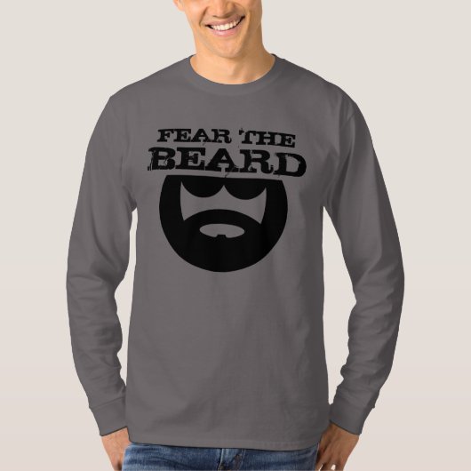Vrees het baard shirt voor mannelijke mannen (Voorkant)