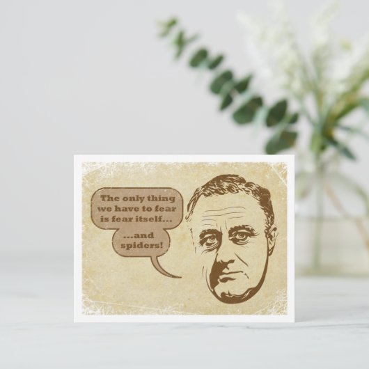 Vrees & het Briefkaart van Spinnen (Staand voorkant)