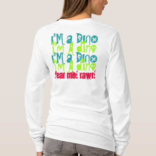 Vrees me! Rawr! T-shirt (Achterkant)