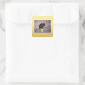 Vrees me vierkante sticker (Tas)