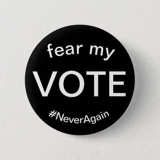 vrees mijn stem ronde button 5,7 cm (Voorkant)