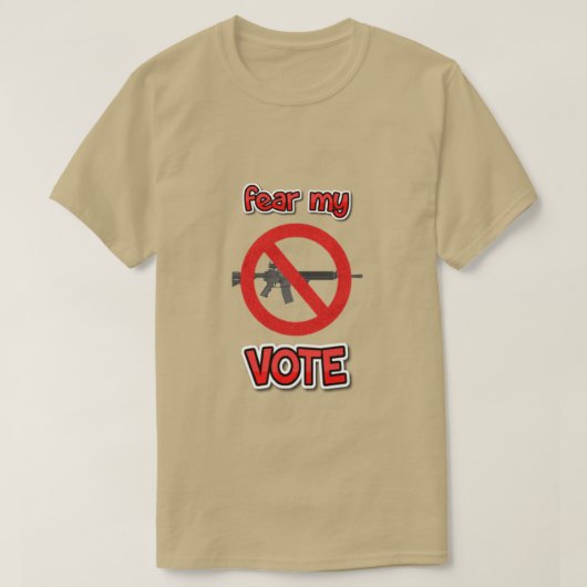 vrees mijn stem t-shirt (Design voorkant)