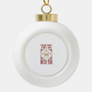 Vrees Niet Christelijke Krijger Vintage T-Shirt_1 Keramische Bal Ornament
