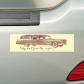 Vrees niet dat er een scherp ontwerp is bumpersticker (Op auto)