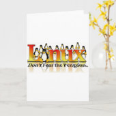 Vrees niet de Pinguïn Kaart (Gele Bloem)