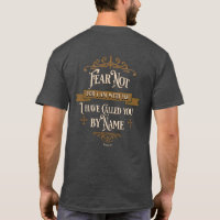 "Vrees Niet" Gouden Kruis Vintage Schrift