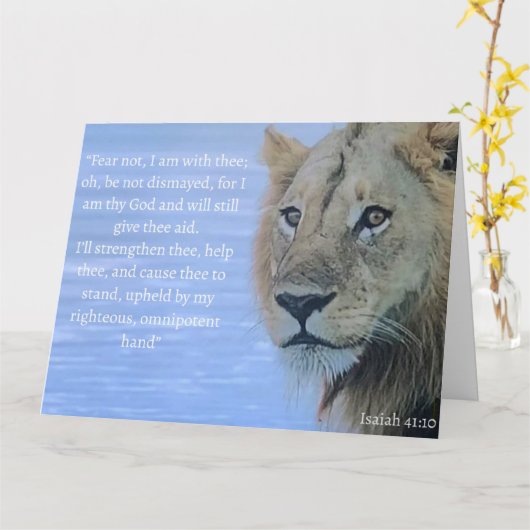 "Vrees niet, Ik ben bij je ..." Beterschap grote Kaart (Gele Bloem)