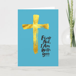 VREES NIET, IK BEN met je - Christelijk - Gouden K Feestdagen Kaart