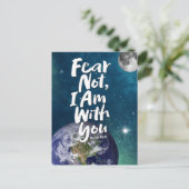 VREES NIET, IK BEN met u, Christelijke God Feestdagenkaart (Staand voorkant)