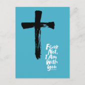 VREES NIET, IK BEN met u - Kruis God - Jesaja 41:1 Feestdagenkaart (Voorkant)