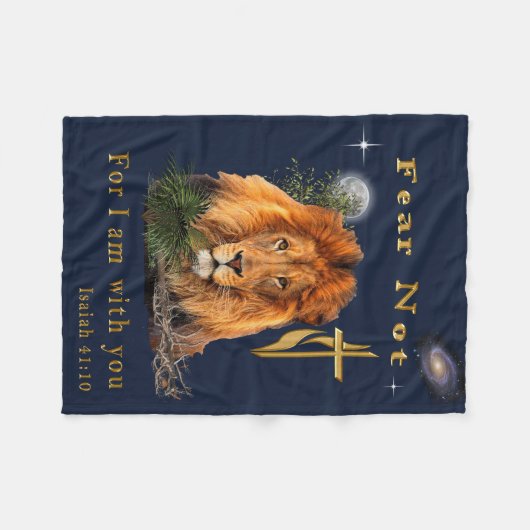 Vrees niet Jesaja 41:10 Fleece Deken (Voorkant (Horizontaal))