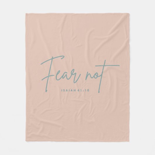 "Vrees niet." Jesaja 41:10 Fleece Deken (Voorkant)