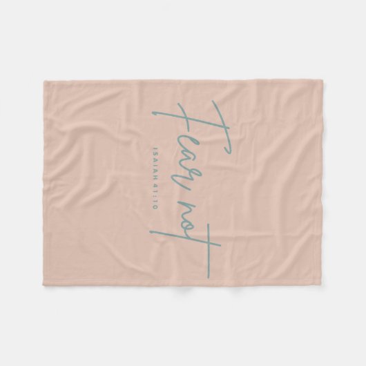 "Vrees niet." Jesaja 41:10 Fleece Deken (Voorkant (Horizontaal))