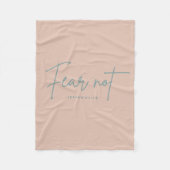 "Vrees niet." Jesaja 41:10 Fleece Deken (Voorkant)