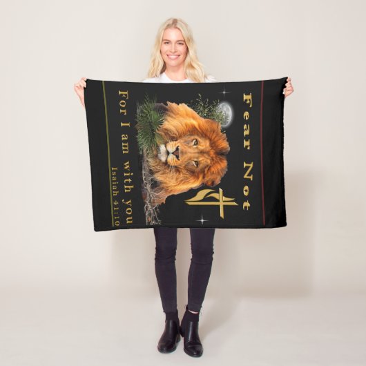 Vrees niet Jesaja 41:10 Fleece Deken (In situ)