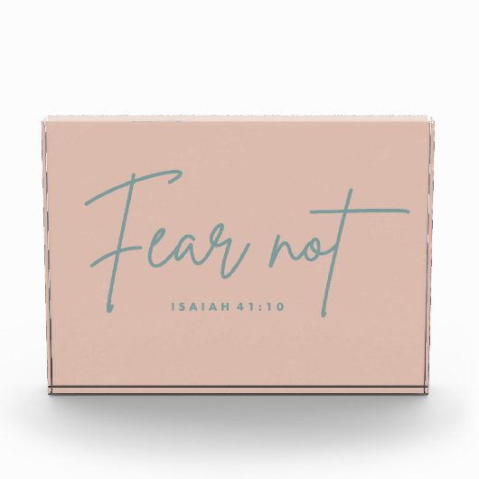 "Vrees niet." Jesaja 41:10 Fotoblokken (Voorkant)