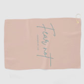 "Vrees niet." Jesaja 41:10 Golfhanddoek (Horizontaal)