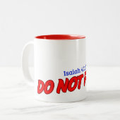 Vrees niet (Jesaja 41:10) Mok en beker (Voorkant links)