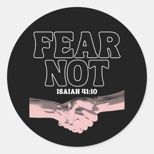 Vrees niet - Jesaja 41:10 Ronde Sticker (Voorkant)