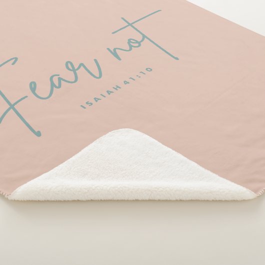 "Vrees niet." Jesaja 41:10 Sherpa Deken (3/4)