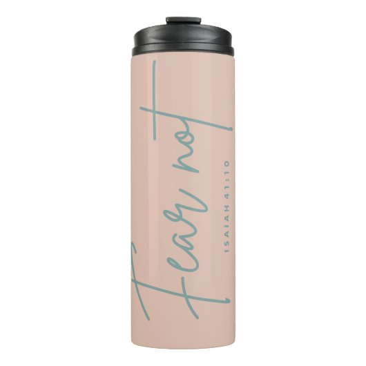 "Vrees niet." Jesaja 41:10 Thermosbeker (Voorkant)