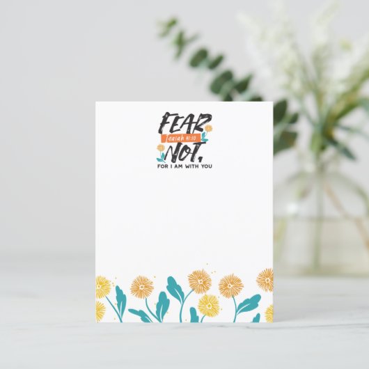 Vrees niet Jesaja Bijbelvers Inspirerend ontwerp (Staand voorkant)