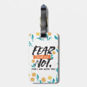 Vrees niet Jesaja Bijbelvers Inspirerend ontwerp Bagagelabel (Achterkant verticaal)