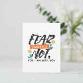 Vrees niet Jesaja Bijbelvers Inspirerend ontwerp Briefkaart (Staand voorkant)
