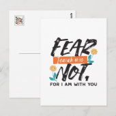 Vrees niet Jesaja Bijbelvers Inspirerend ontwerp Briefkaart (Voorkant / Achterkant)